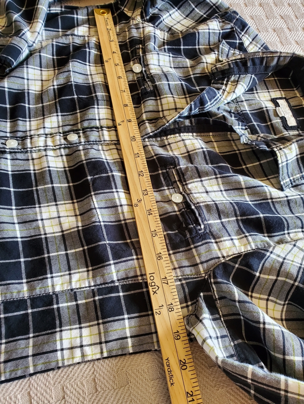 Aerie Oversized Flannel Shirt Black White Plaid Loungewear Sleep Tunic - Picture 7 of 9
